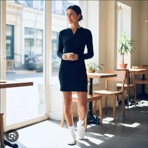 lululemon athletica All Aligned Ribbed  Long Sleeve Henley Dress